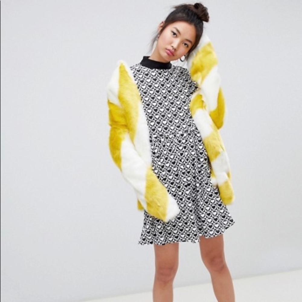Lazy Oaf Heart In Check Dress